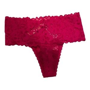 Victoria’s Secret Lacie wide waist thong panty.